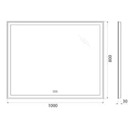 %Зеркало BelBagno (1000x30x800) подсветка, сенсорный выкл., подогрев SPC-GRT-1000-800-LED-TCH-WARM
