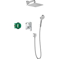 Душевая система Hansgrohe Crometta E 240 встраиваемая, верхний и ручной душ, хром 27957000