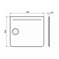 ������� COMFORTY ������-90 (900�800�40) LED-���������,������������� ������ 00-00014140