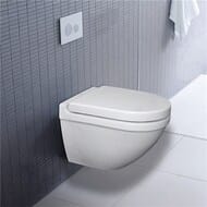 Унитаз подвесной DURAVIT STARCK 3 22270900001 360х485х375 WonderGliss, вертикальный смыв, крепления