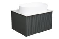 Тумба под раковину La Fenice TERRA Grigio 60 см (590х450х350) серая матовая FNC-01-TER-G-60