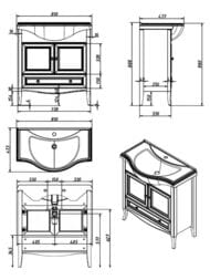 ����� ��� �������� Caprigo ���� 80 noce antico 38313-036.000.00.20