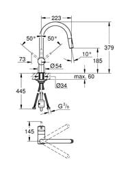 ��������� Grohe Minta 32321DC2 ��� ����� ������������, ��������� �����, ���������� �����, �����