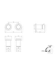 ��������� ��� ���� Gessi Ventaglio ��� ����������, ������� �����, 1 ������, ���� 63331.031