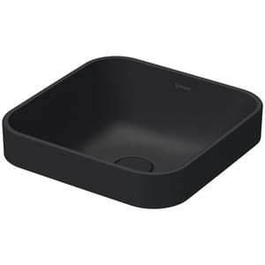 Раковина DURAVIT HAPPY D.2 PLUS 400х400 шлифованная, накладная, антрацит матовый 2359401300
