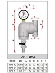 ������ FAR 3/4" �P � ����������, 100���, max: 95 �C, � ���.�����������, 25 ���,   FA 39A8 34100