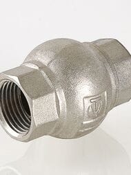 Клапан обратный VALTEC 1/2"ВВ латунный золотник VT.151.N.04