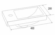 Умывальник мебельный IDDIS 40 (400х220) белый 0014000U28