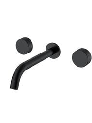 Смеситель Boheme Stick 152-2-B.4 для раковины, встраиваемый, двухзахватный, ручки:spirale, черный — миниатюра 1