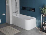 Ванна акриловая BelBagno BB712-1700-730-L (1700х730х580) угловая, левая, белый