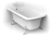 Ванна MIGLIORE OLIVIA 174x83 на лапах "LEONE" STANDART отдельностоящая, белая/хром 26923