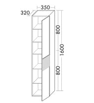����� ��������� Burgbad Fiumo 350�1600�320 ������, ������/��� ������� HSLZ035RF3960FOT45G0200