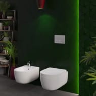 Унитаз подвесной Berges EGO XL 540х360х330 безободковый, сиденье Toma SO микролифт, белый 082124