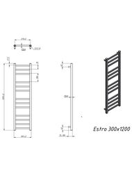 GROTA ESTRO ����������������� "�������" ������� 300x1200 �������, ����.�����, ����/���. ����. D-1/2"