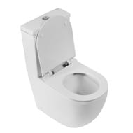 Унитаз-компакт BelBagno Amanda (385х620х845) горизонтальный выпуск, белый BB051CPR+BB051T