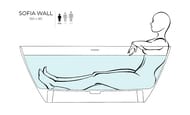 Ванна пристенная Salini Sofia Wall S-Sense 102517G 1600х800х590 иск. камень, белый глянец