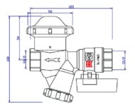 Кран 1/2"ВВ VALTEC КФРД универсальный, c фильтром и редуктором давления VT.300.N.04