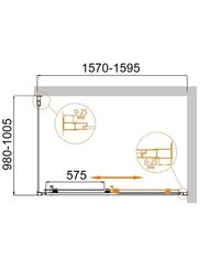 ������� ������ CEZARES MOLVENO (1580-1620x980-1000x1950) AH-11-160/100-C-Cr-IV ������ �����/����