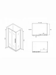 ������� ������ ABBER Schwarzer Diamant AG01128M (1200�800�1950) ��������., ������ 6�� �������/����