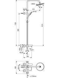 ������� ������� Ideal Standard IDEALRAIN BC525XG ������������ ���������, �������/������ ���, ������