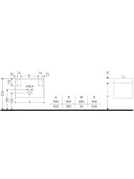 ����� ��� ���������� Duravit Ketho.2 550x610x480 ���������, 2 �����, ����� �����. K25262022220000