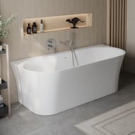 Ванна акриловая BelBagno BB711-1700-750 (1700х750х600) пристенная,полукруглая,белый