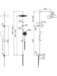 Душевой набор Iddis SPAHOME, верхний душ d-260мм, ручной душ, шланг, хром SPA3F0Ci76