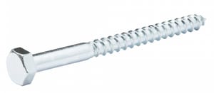 Шуруп сантехнический DIN 571 Zn 6х80 (2 шт.) белый цинк, КР.021673