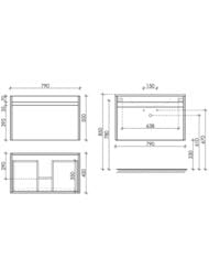 ����� ��� �������� SANCOS Smart (790�450�500) ���������,2 ����� � ������.,��� ���������/����� SM80E
