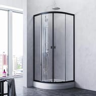 Душевой уголок AM.PM X-Joy Twin Slide (80х80х185) профиль мат. черный/прозрачное W88G-205-080BT64