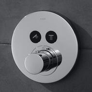 Смеситель Axor ShowerSelect 36723000 для душа, встраиваемый в стену, термостат, 2 потребителя, хром