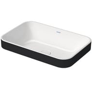 Раковина DURAVIT HAPPY D.2 PLUS 600х400 антигрязевое покрытие WG, белый/антрацит матовый 23596061001
