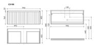 Тумба под раковину Sancos Code CD100GB 990х453х400 подвесная, c 1-им ящиком, цвет: Серо-бежевый