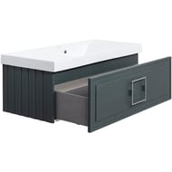 Тумба под раковину La Fenice Cubo Grigio 100 см (976х469х350) серая матовая FNC-01-CUB-G-100