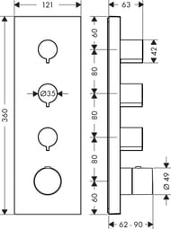 ������ ���������� Axor ShowerSolutions 10751000 (360�121) ������� �����, 3 �����������