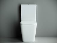 Унитаз-компакт Ceramicanova CUBIC без ободка 840х380х640 сиденье микролифт, белый CN1803-B+CN1803-T