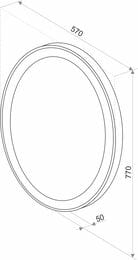 ������� ��������� Verso (570x770) � LED ���������� 6000K � ��������� ������������