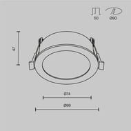 ������������ ���������� Maytoni Orb (���) DL130-GX53-W, 12��, IP44, �����