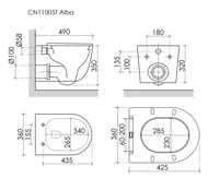 ������ ��������� Ceramicanova Alba ������� 3.0 ������� ��������� ����� CN11005T