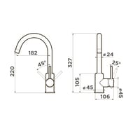 ��������� ��� ����� Omoikiri Shinagawa-P-GR leningrad grey, ������� ���������� ����� 4974160