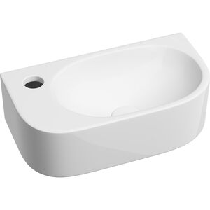 Раковина подвесная Ceramicanova Element 408х223х110 чаша справа,отв. под смес.,белый CN6066R