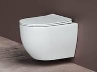 Унитаз подвесной Ceramicanova Mia 350х360х520 безободковый, сиденье микролифт, белый CN1805