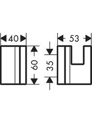 Axor Universal Rectangular Крючок для полотенец настенный, бронза 42611140