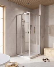 Душевой уголок CEZARES RELAX (900х900х2000) RELAX-304-A-2-90-C-CR стекло прозрачное/хром