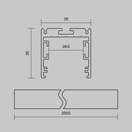 ��������� ������� Maytoni Led Strip 35x35 �������� ������ 2.5�, ALM-3535R-B-D-2.5M