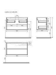 ����� ��� �������� SANCOS Marmi 2.0 (890�445�520) ���������, 2 �����, ��� �������� MR2.090EG
