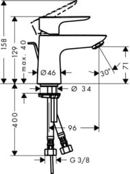��������� Hansgrohe Talis E 71705000 LowFlow 3,5 �/��� ��� �����������, � ������ ��������, ����