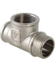 Тройник VALTEC 1/2" ВВН, лат.никелир, VTr.134.N.0004 — миниатюра 1