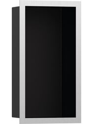Шкаф-ниша Hansgrohe XtraStoris Individual 56095800 300х150х100 рама шлиф.сталь/короб матовый черный — миниатюра 1