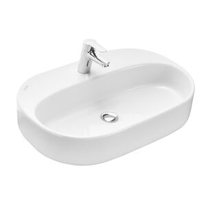 Раковина Aquaton Одри 1WH501710 420х620х130 накладная, без перелива, отв.под смеситель, цвет:белый